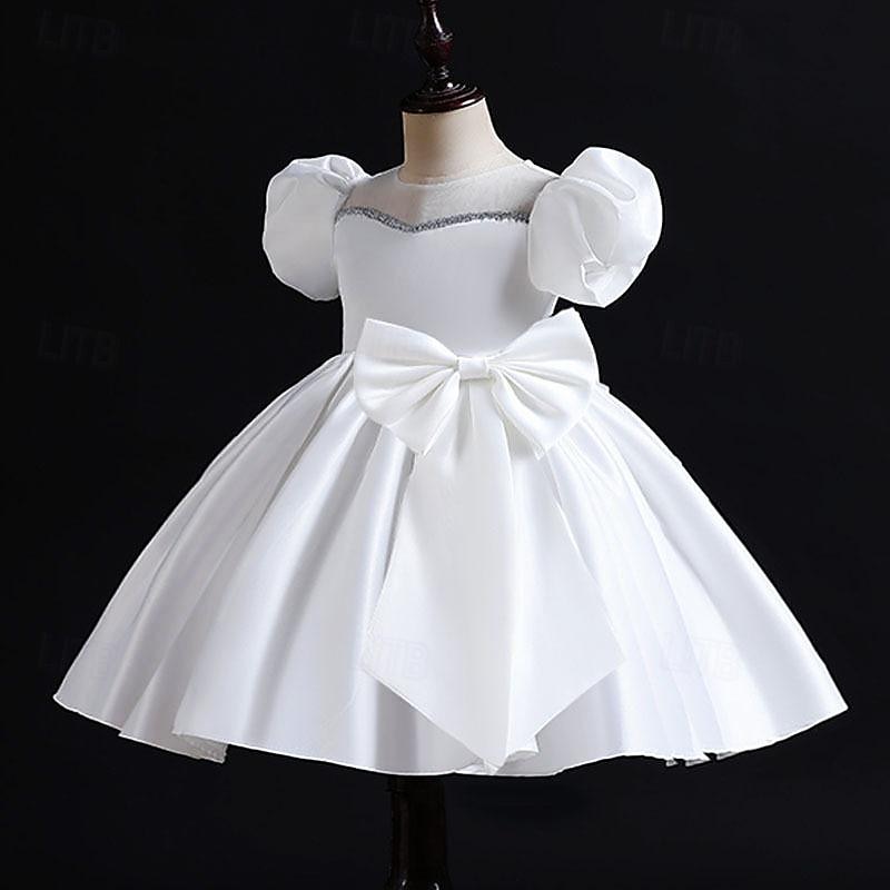 Toddler Girls' Party Dress Sequin Short Sleeve Performance Mesh Cute Princess Polyester Above Knee Sheath Dress Tulle Dress Summer Spring Fall 3-7 Years Silver Black White 2025 - $42.99 –P1