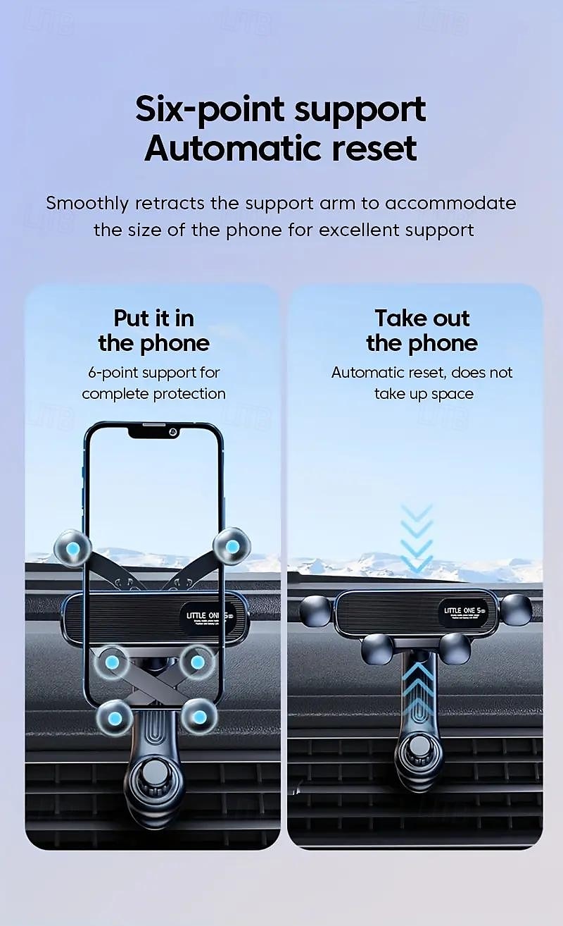 Car Vent Gravity Navigation Mobile Phone Support Stand Cartoon Telescopic Stand Wholesale Mini Car Mobile Phone Stand 2025 - $15.99 –P6