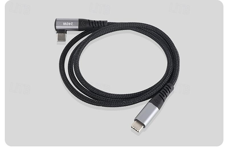 1 упаковка Кабель USB 3.0 100 Вт 3,3 фута USB-C на USB-C 6 A Кабель для зарядки Быстрая зарядка Высокая скорость передачи данных нейлон плетеный Прямой угол Прочный Назначение Macbook iPad Samsung 2025 - $15.99 –P12