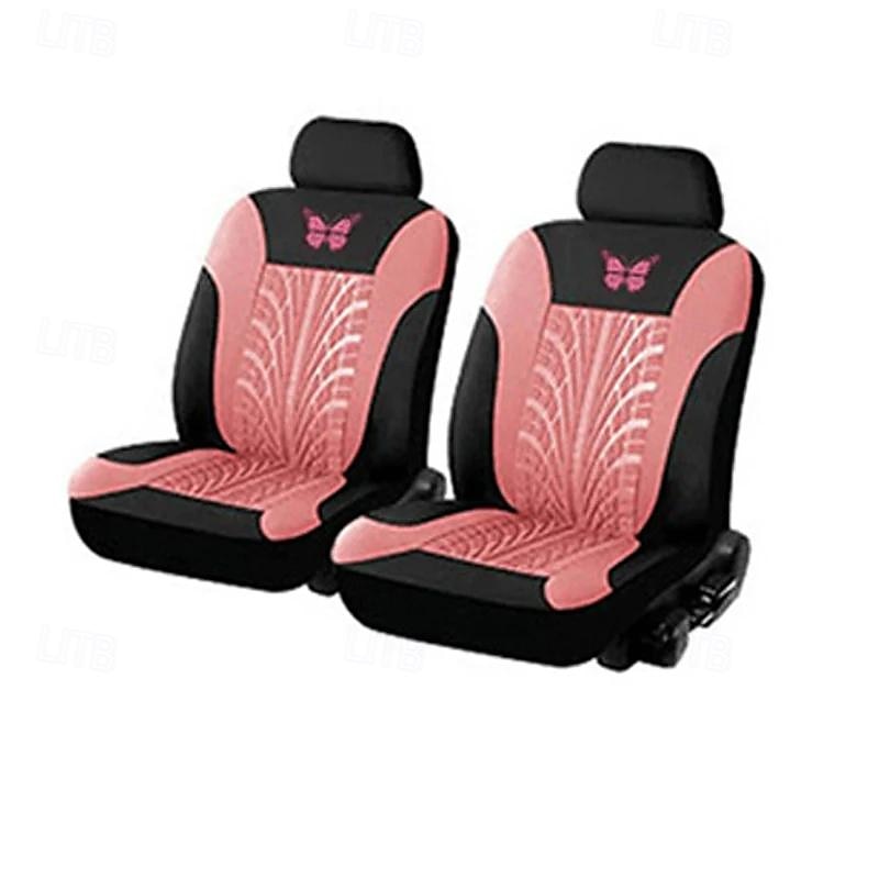 Fyautoper novas capas de assento de carro de 5/2 lugares com padrão absoluto bordado universal tecido respirável airbag seguro suv assento protetor acessórios de 2025 por $41.99 –P7