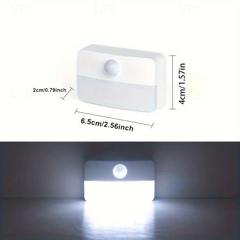 Veilleuse à détecteur de mouvement LED, lampe de lecture nocturne à LED d'intérieur, veilleuse à piles avec capteur de mouvement, pour chambre à coucher, cuisine, escaliers, couloir, bureau de 2025 ? $8.49 –P5