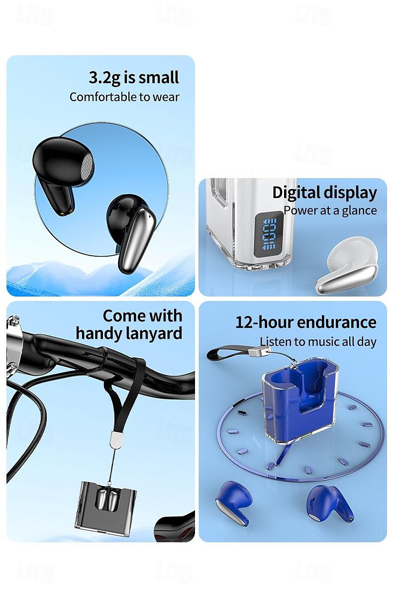 Auriculares Inalámbricos Verdaderos R20 TWS In Ear Bluetooth 5.3 Luz LED Estéreo Deportivo para Apple Samsung Huawei Xiaomi MI Uso Diario Teléfono Móvil Juegos de Móvil 2025 - $12.99 –P2