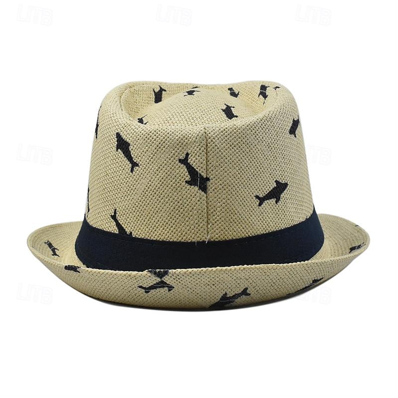 Per uomo Cappello del Kentucky Derby Cappello da Sole Cappello da festa Bianco Kaki Cotone Moda Casual Streetwear Quotidiano Pesce Protezione solare Traspirante del 2026 a $17.99 –P6