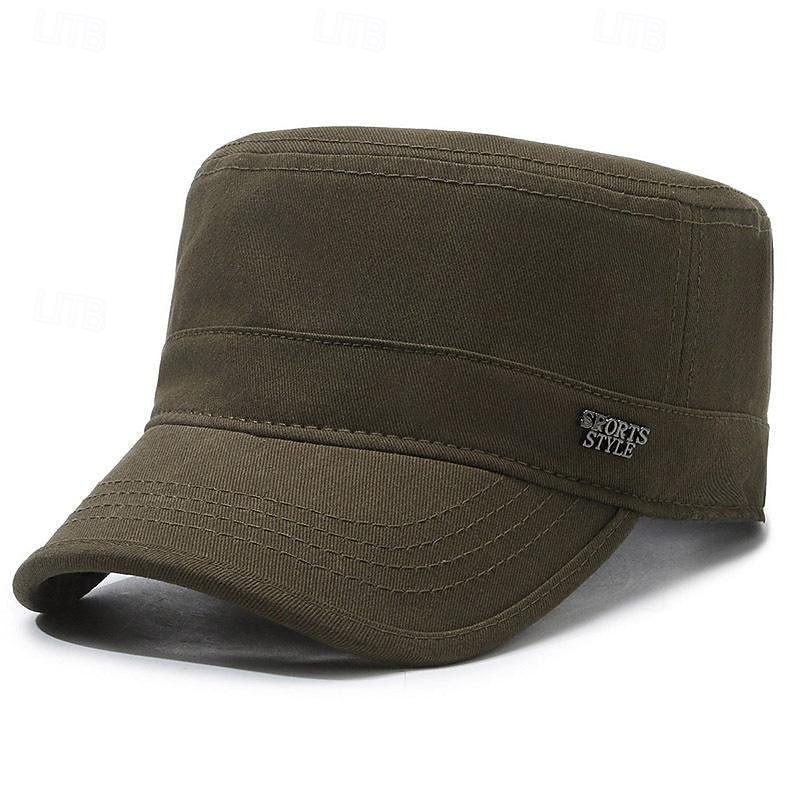 Férfi Uniszex Vadászsapka Baseball sapka Katonai sapka Kadét kalap Fekete Sötétkék Poliészter Szüret Divat Alkalmi Utca Napi Sima Állítható Légáteresztő 2025 - $8.99 –P1