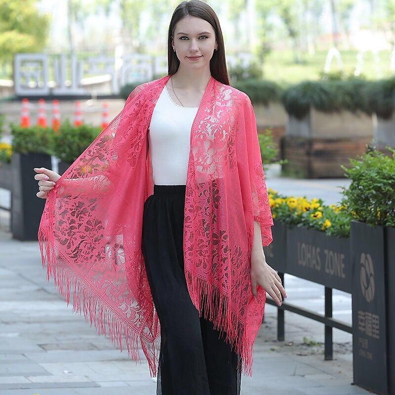 Shawls Women's Wrap Elegant Bridal Sleeveless Polyester Wedding Wraps With Pure Color For Party Spring & Summer 2025 - $17.99 –P17