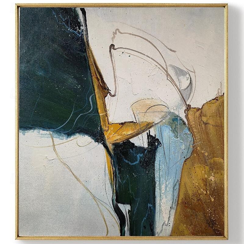 handgemachtes abstraktes minimalistisches Texturfolie-Gold-Ölgemälde auf Leinwand, große Wandkunst, individuelles Folien-Goldgemälde, Goldfoliengemälde, Goldgemälde, Wanddekoration für Wohnzimmer 2025 - $125.99 –P7