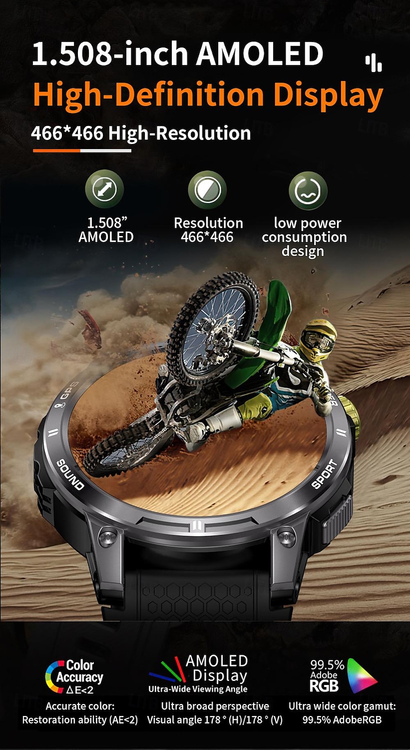 696 NX18Pro Smart klocka 1.5 tum Smart Klocka Blåtand EKG + PPG Stegräknare Samtalspåminnelse Kompatibel med Android iOS Dam Herr Handsfreesamtal Meddelandepåminnelse IP 67 48mm klockfodral 2025 - $79.99 –P4