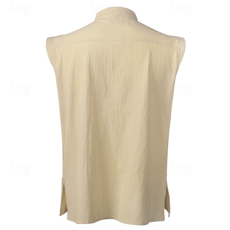 Medieval Renascentist secolul al 17-lea Cămașă Tunică Cavaler Viching Cavaler celtic Ranger elfică Cordon Culoare solidă Costume de fancy Bărbați Pirat Halloween Carnaval Casual Purtare Zilnic 2026 - $27.99 –P2