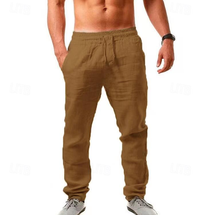 Pantalon En Lin Léger Pour Adolescentes – Coupe Ample élastique, Taille élastique – Parfait Pour L'été