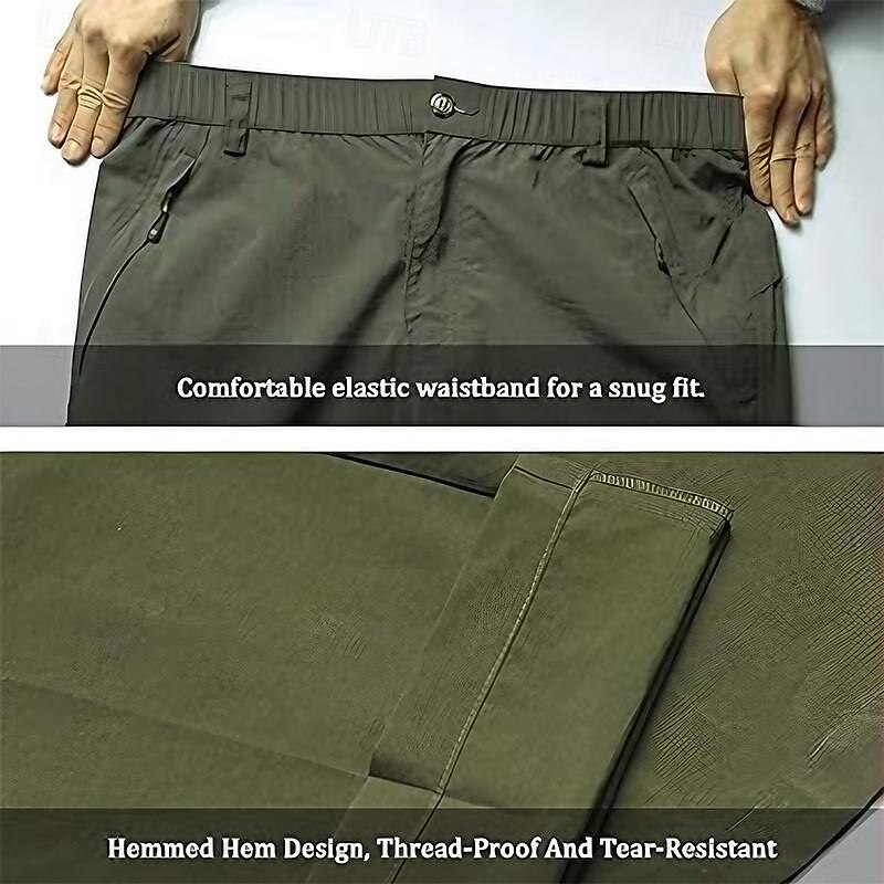 Homme Pantalons de Chasse Pantalon de randonnée Pantalons d'Extérieur Poche à Fermeture Éclair Conception détachable Uni Imperméable Protection UV Extérieur Quotidien Vêtements de rue Sports Mode de 2025 ? $36.99 –P10