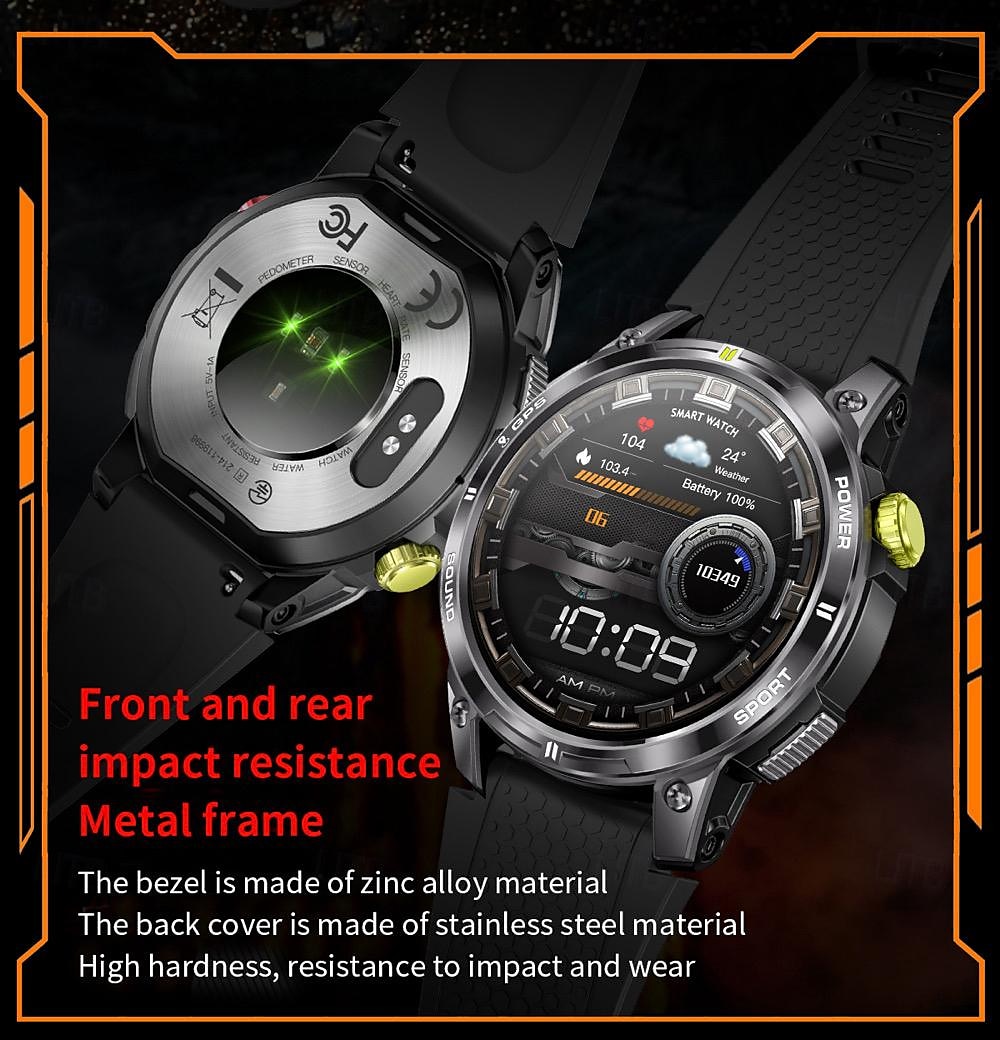 696 NX18Pro Smart klocka 1.5 tum Smart Klocka Blåtand EKG + PPG Stegräknare Samtalspåminnelse Kompatibel med Android iOS Dam Herr Handsfreesamtal Meddelandepåminnelse IP 67 48mm klockfodral 2025 - $79.99 –P16
