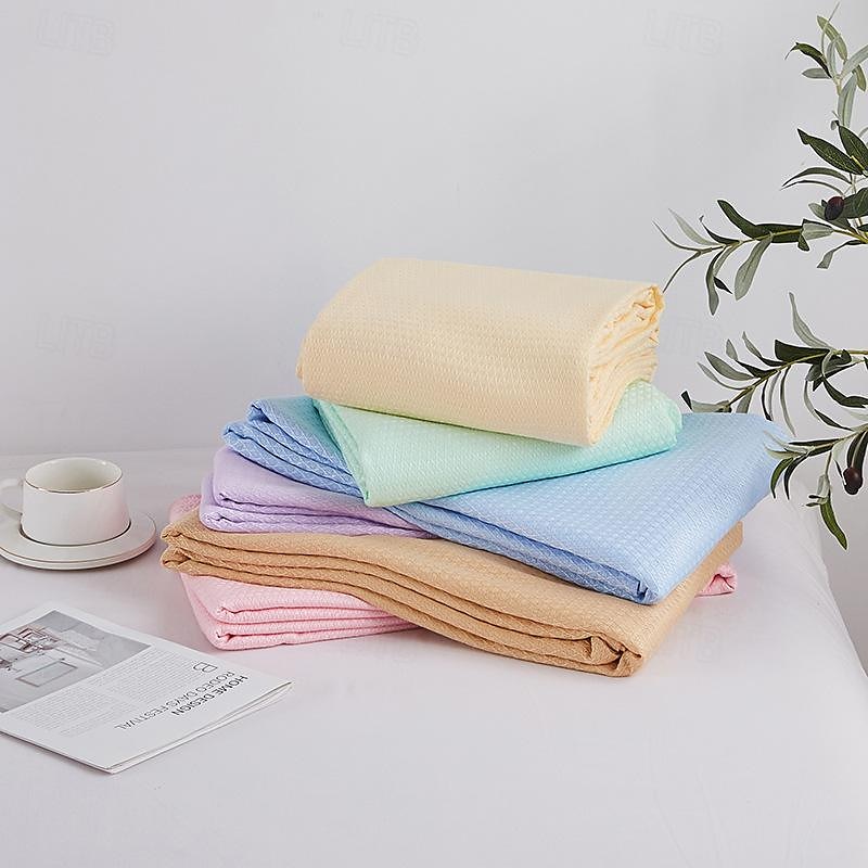 100% Bamboo Fiber Banket Washable Air-conditioned Towel Quilt Ice Silk Summer Cooling Quilt Children's Lunch Blanket 100% Viscose Derived from Bamboo 2025 - $23.99 –P5