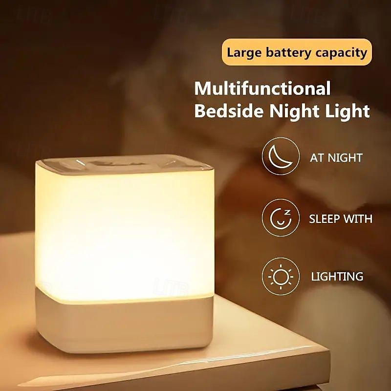 1 lampă de noapte LED reîncărcabilă prin usb, lumină de noapte cu baterie de mare capacitate, lampă moale pentru îngrijirea ochilor pentru alăptaref, ajutor pentru somn, lumină de noapte caldă 2025 - $24.99 –P7
