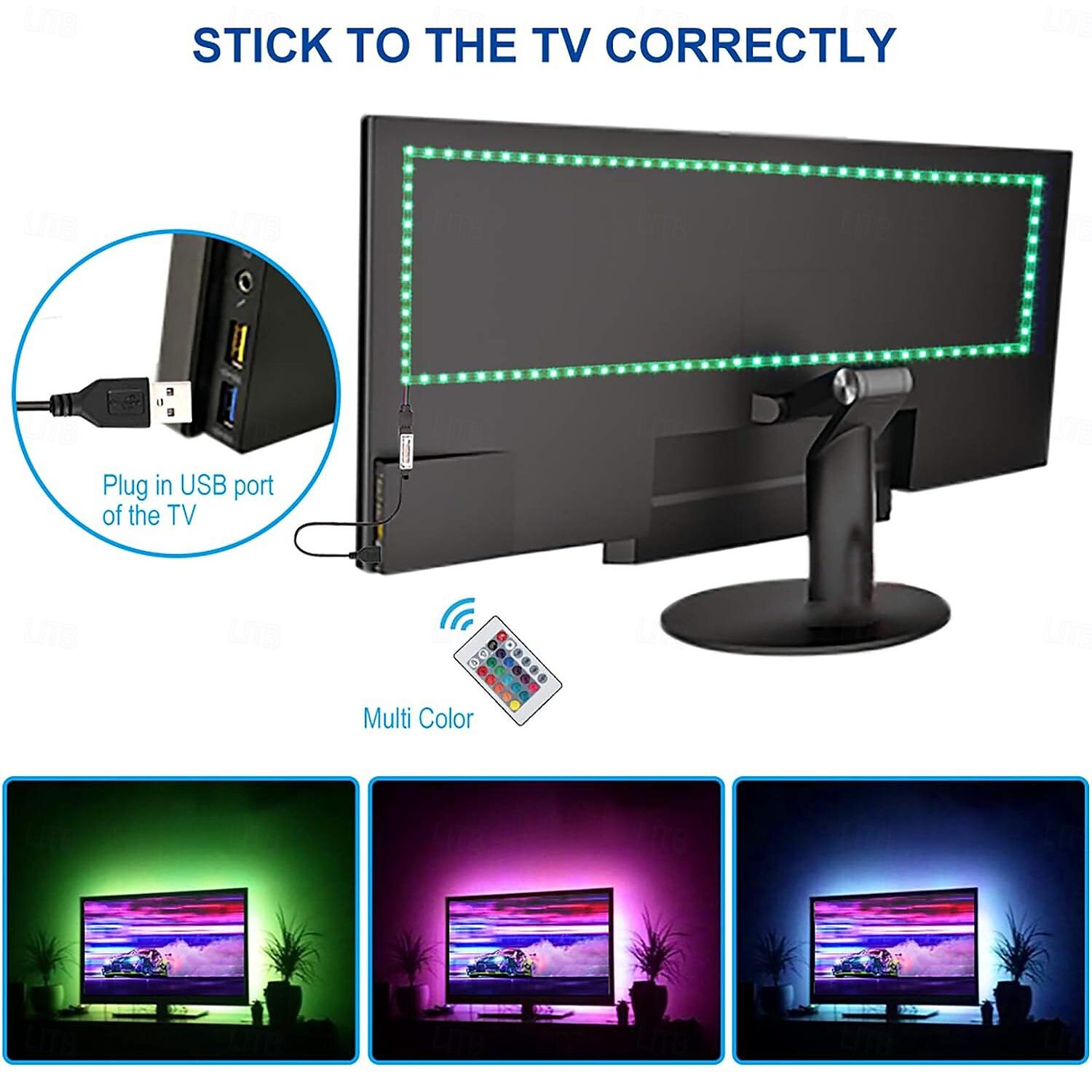 LED Light Strips RGB Lights USB Flexible Lamp USB 5V 5050 SMD 10mm LEDs Blackboard with 24 Key IR Remote Controller for Flat Screen TV Background, HDTV, PC Monitor 1M~5M 2025 - $10.49 –P8