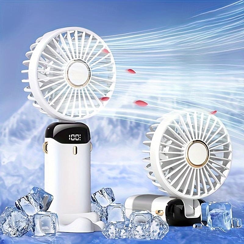 Foldable Personal Mini Fan – USB Rechargeable Handheld Fan with LED Display and 5 Speeds, for Home Office Travel Camping 2025 - $19.99 –P9
