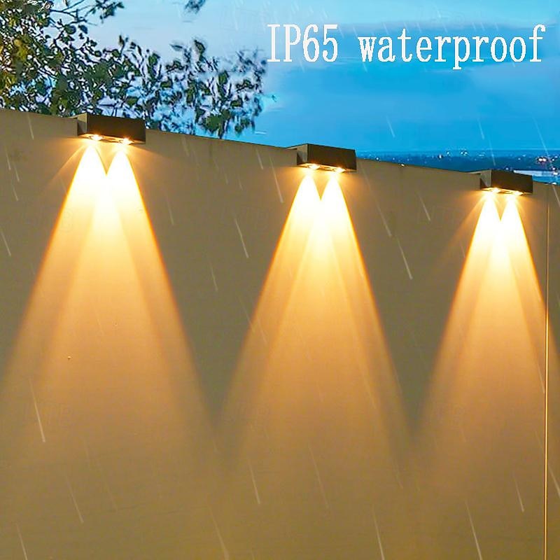 Solar LED Wall Light Super Bright Outdoor IP65 Waterproof Garden Light Yard Layout Wall Lamp Household Courtyard Atmosphere Wall Washing Light 1/2/4PCS 2026 - $25.99 –P5