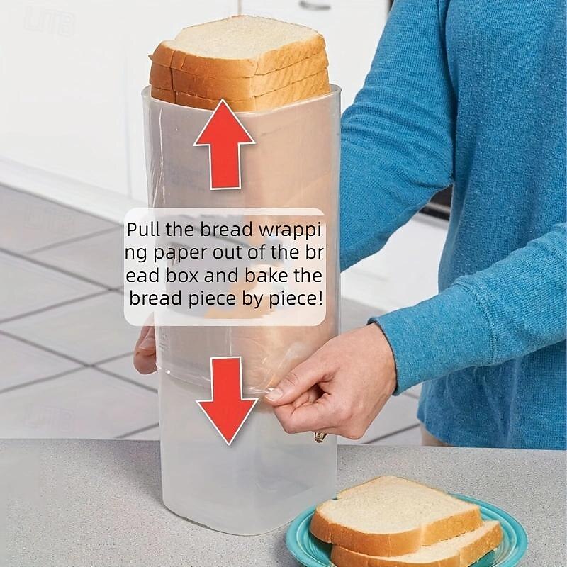 Bread Box, Fresh Bread Storage Container, Bread Loaf Storage Dispenser, Bread Toast Storage Box, Bread Storage Dispenser, Bread Crisper, Grain Storage Box, Ingredients To-Go Box, Food Storage Box 2025 - NZ $17.09 –P2