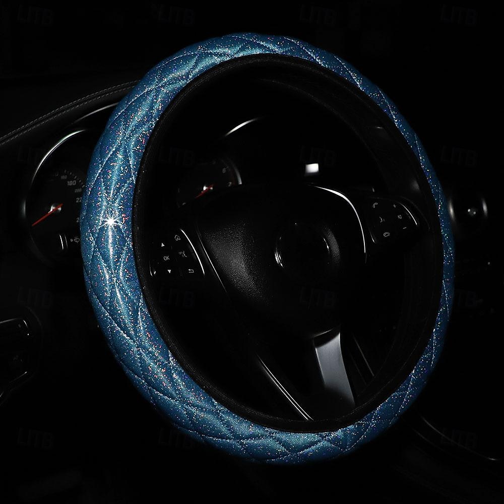FYAUTOPER Car steering wheel cover new flash gold quilted three-dimensional without inner ring tightness 1 PCS 2025 - $10.99 –P5
