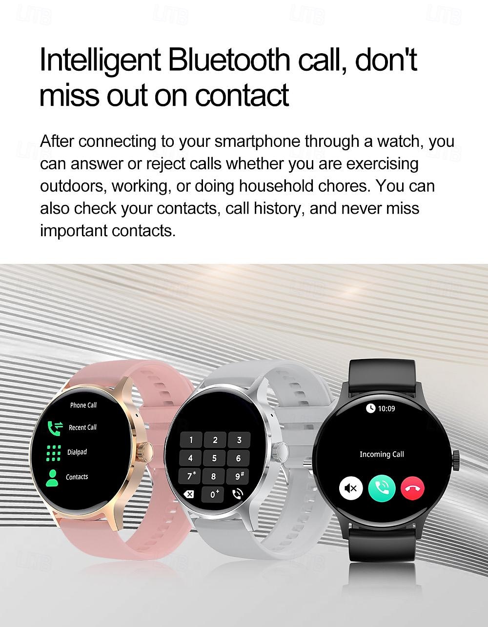 696 HK30 Inteligentny zegarek 1.43 in Inteligentny zegarek Bluetooth EKG + PPG Krokomierz Powiadamianie o połączeniu telefonicznym Kompatybilny z Android iOS Damskie Męskie Odbieranie bez użycia rąk 2025 - $47.99 –P14