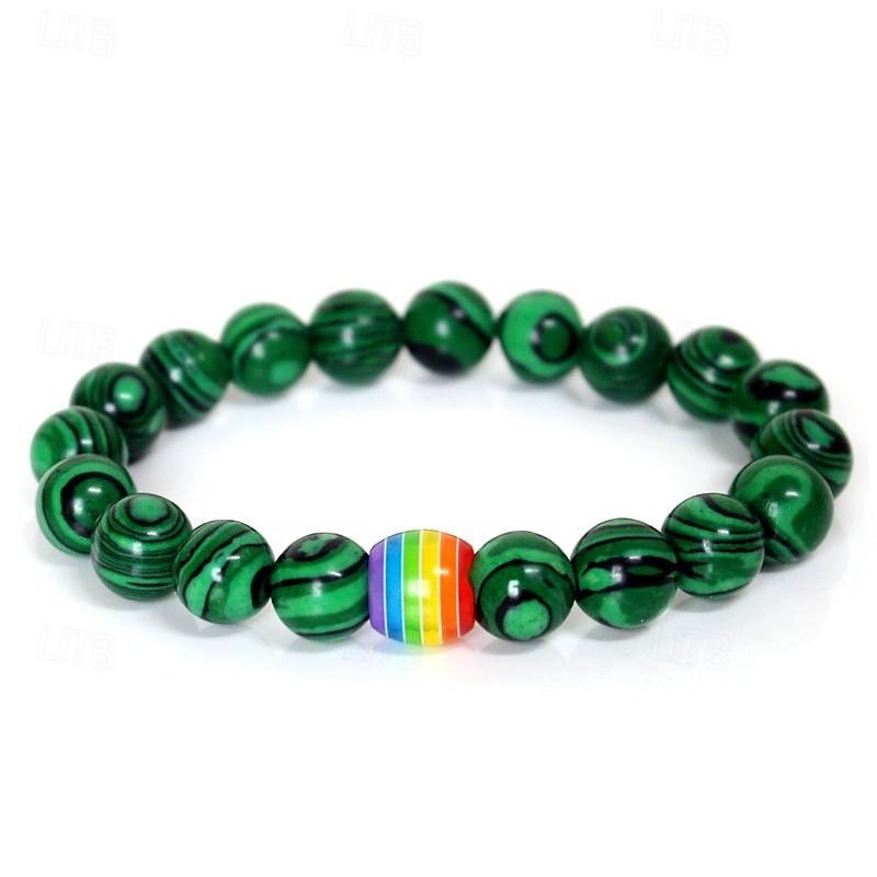 pulseira de arco-íris do orgulho pulseira gay pulseira de contas de pedra vulcão de 2025 por $17.99 –P10
