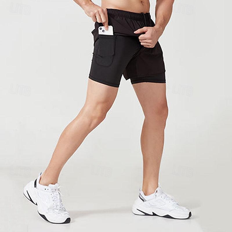 Ανδρικά Pantaloni Scurți de Alergat Σορτς γυμναστικής Φούτερ Τσέπη 2 σε 1 Ελαστική ζώνη μέσης Κοντά Παντελονάκια ΕΞΩΤΕΡΙΚΟΥ ΧΩΡΟΥ Αθλήματα & Ύπαιθρος Αθλητικό Γρήγορο Στέγνωμα Ελαφρύ Moale 2025 - $16.79 –P4