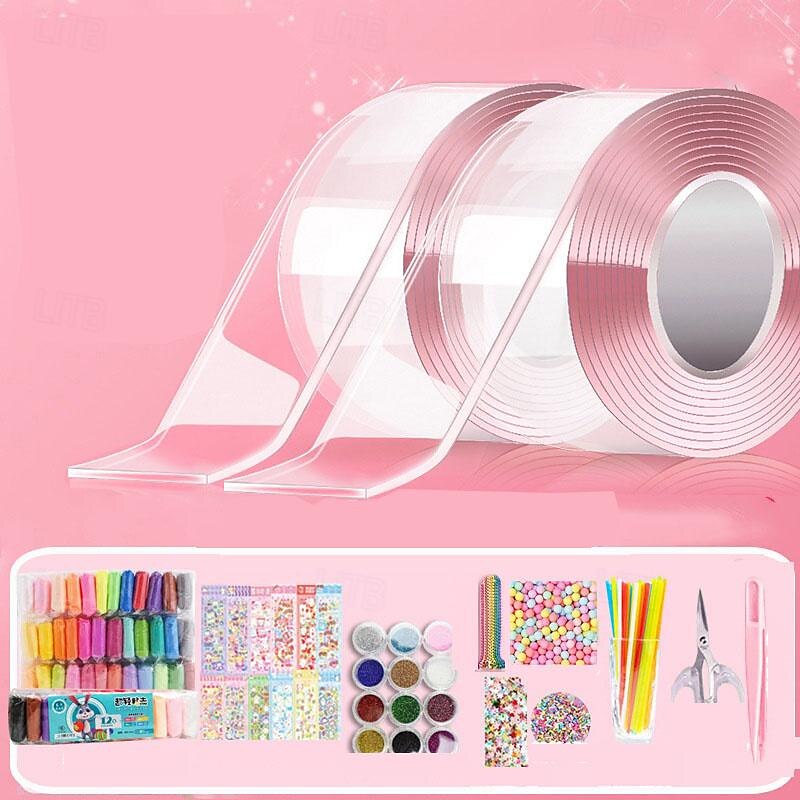 نانو لاصق الضغط تهب فقاعة الضغط لاصق الأرز لزجة لاصق على الوجهين مجموعة شريط نانو DIY 2025 - $31.99 –P14