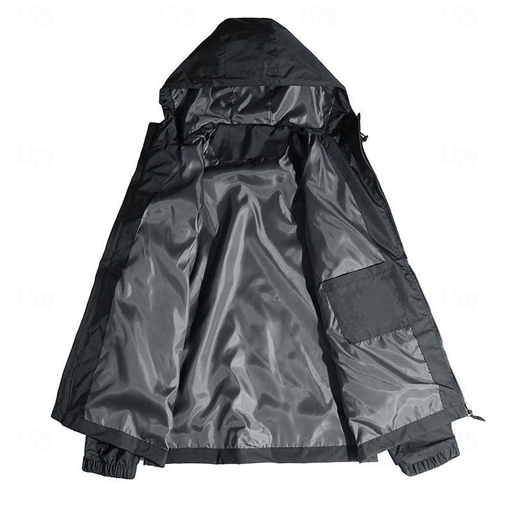 Муж. Куртка для туризма и прогулок Дождевая куртка для туризма и прогулок Дождевик Весна Осень на открытом воздухе Пэчворк Водонепроницаемость Быстровысыхающий Дышащий Жакет Односторонняя 2026 - $36.99 –P4