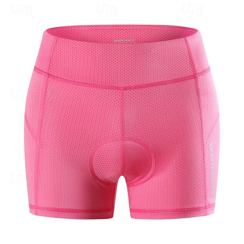 WOSAWE Dame Sykkelshorts Fôrede sykkelshorts Sykkel Shorts Fôrede shorts Slank Fasong sport Pustende Hurtigtørkende Høy Elastisitet Bekvem Svart Rosa Klær Sykkelklær 2025 - $31.99 –P15