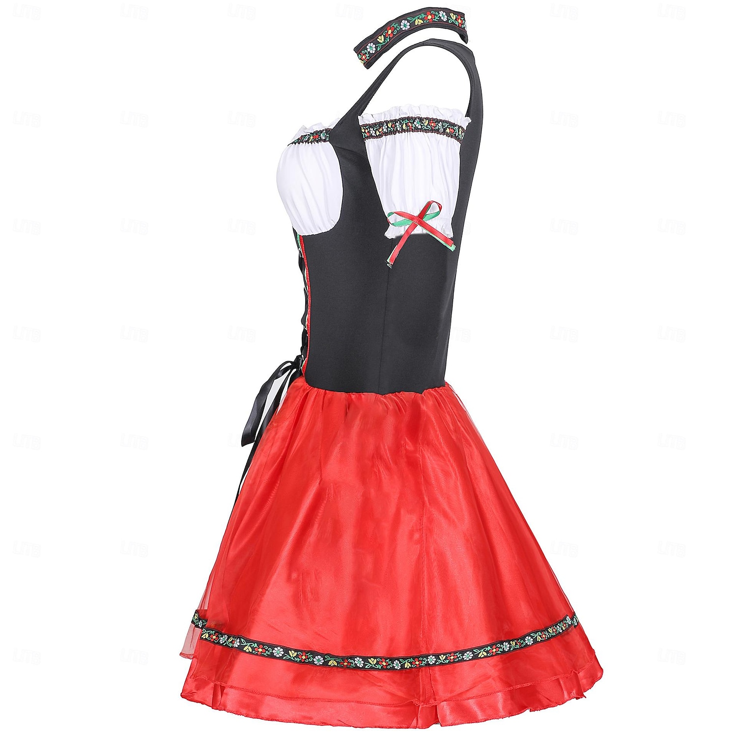 Oktoberfest Lapper Dirndl Trachtenkleader Hushjelp Sexy bayerske feriekjole Enger Dame Ølfestivalen Oktoberfest-kostyme Dirndl Tradisjonell stil klut Kjole Sokker Pannebånd 2025 - $41.99 –P5