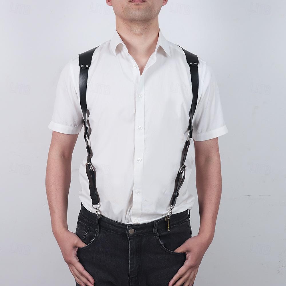 Retro Vintage Medieval Renaissance Armor Chest Harness Viking Fancy Dress Men's Halloween Carnival Masquerade Party Renaissance Fair LARP Adults Suspenders 2026 - $17.49 –P15