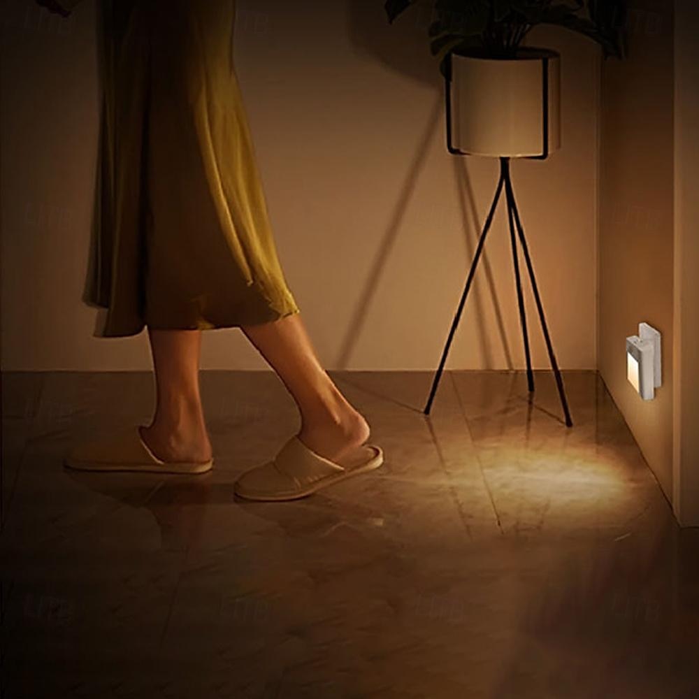 Veilleuse led intelligente avec capteur de mouvement, lampe d'urgence à intensité réglable, blanche et chaude, pour chambre à coucher, salon, étude, chevet, cuisine de 2025 ? $18.49 –P3