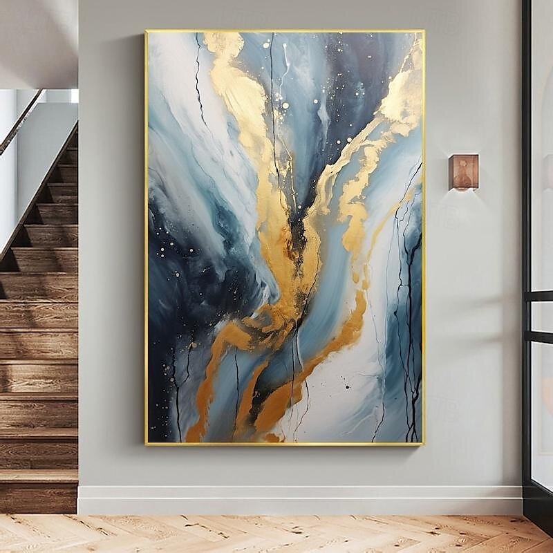 handgemachtes abstraktes minimalistisches Texturfolie-Gold-Ölgemälde auf Leinwand, große Wandkunst, individuelles Folien-Goldgemälde, Goldfoliengemälde, Goldgemälde, Wanddekoration für Wohnzimmer 2025 - $125.99 –P1