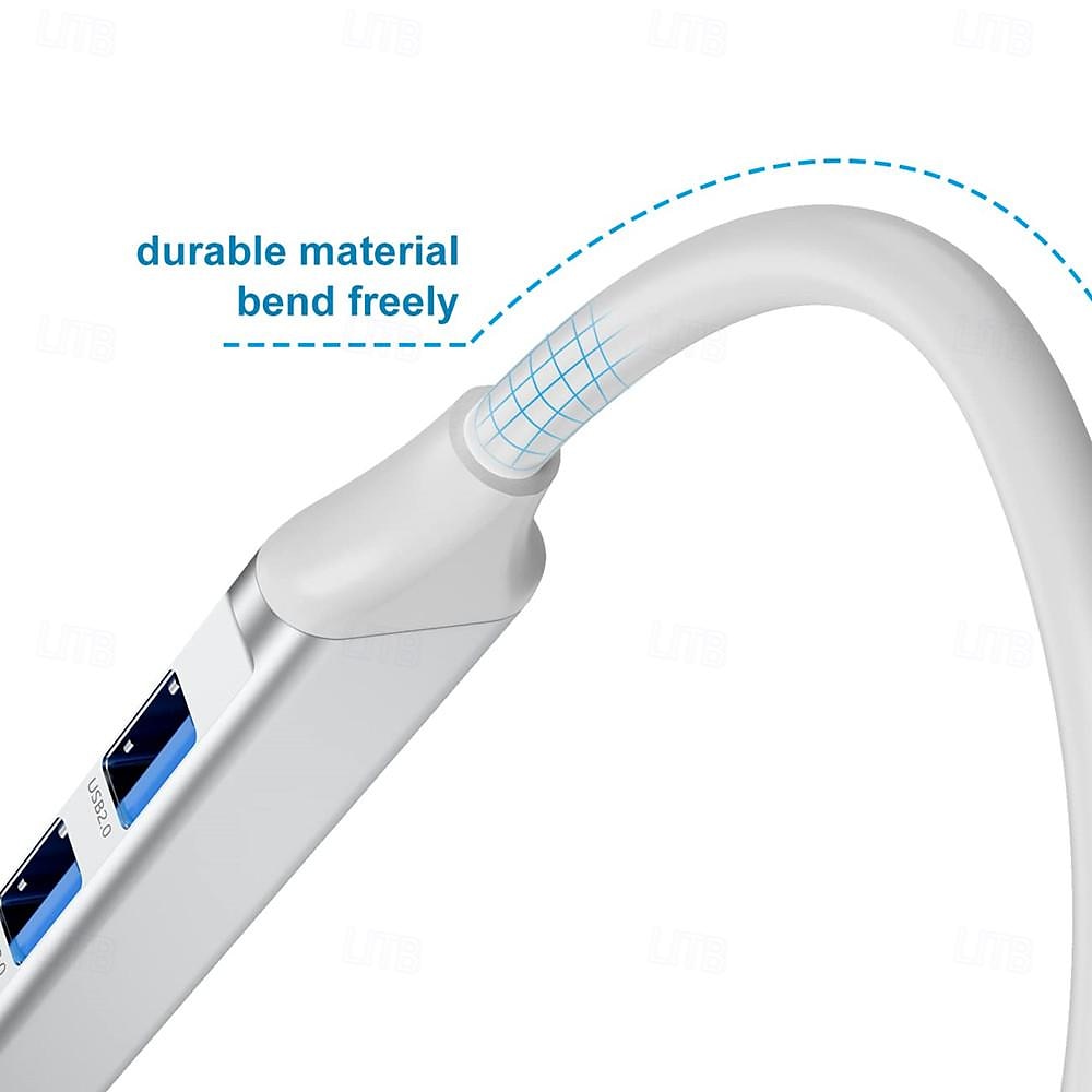 USB Adapter 4 Port Mini USB Docking Station Compatible with MacBook iPad Pro Dell HP Laptops Cell Phones 2025 - $12.99 –P9