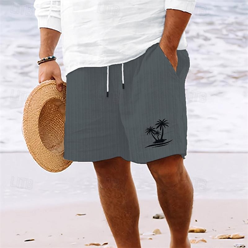 Per uomo Pantaloncini estivi Pantaloncini da spiaggia Pantaloncini casual Tasche A cordoncino Vita elastica Albero di cocco Comfort Traspirante Breve Per eventi Da mare Spiaggia Hawaiano Boho Bianco del 2026 a $20.99 –P7