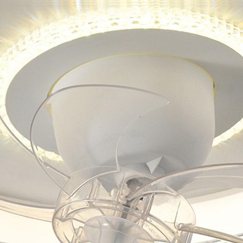 ventilateur de plafond LED globe suspendu au plafond sur table dimmable 1 lumière 50 cm conception unique 3 couleurs de lumière finitions peintes en acrylique style nordique moderne salle à manger de 2025 ? $385.49 –P5
