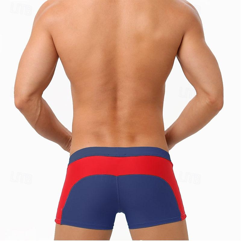 Homens Bermuda de Surf Shorts de Natação Calção Justo de Natação Patchwork Com Cordão Cintura elástica Bloco de cor Conforto Secagem Rápida Curto Feriado Praia Final de semana Moda Casual Preto de 2025 por $16.49 –P9