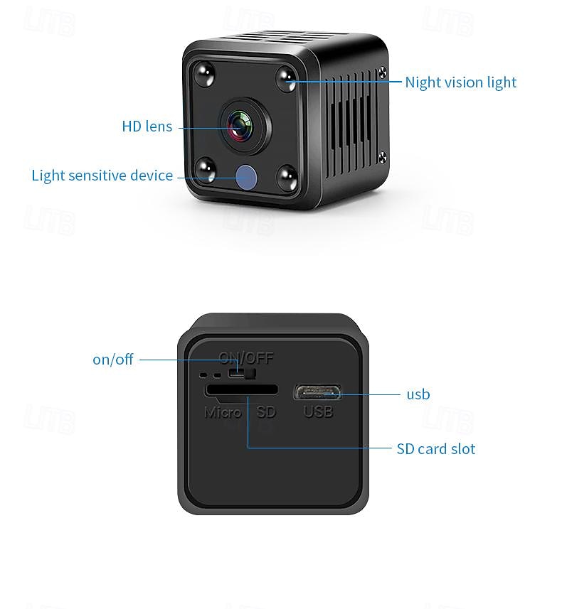 2025年 ミニ Wi-Fi IP カメラ HD 1080p ワイヤレス セキュリティ 監視 マイクロ カメラ ナイトビジョン スマート ホーム スポーツ モニター 内蔵バッテリー  コレクション – $25.99 –P10