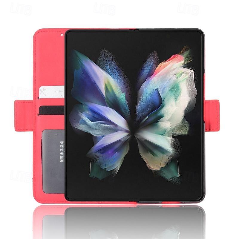Phone Case For Samsung Galaxy Z Fold 5 Z Fold 4 Z Fold 3 Wallet Case Kickstand with Pen Slot Holder Card Slot Retro TPU PU Leather 2025 - $16.99 –P3