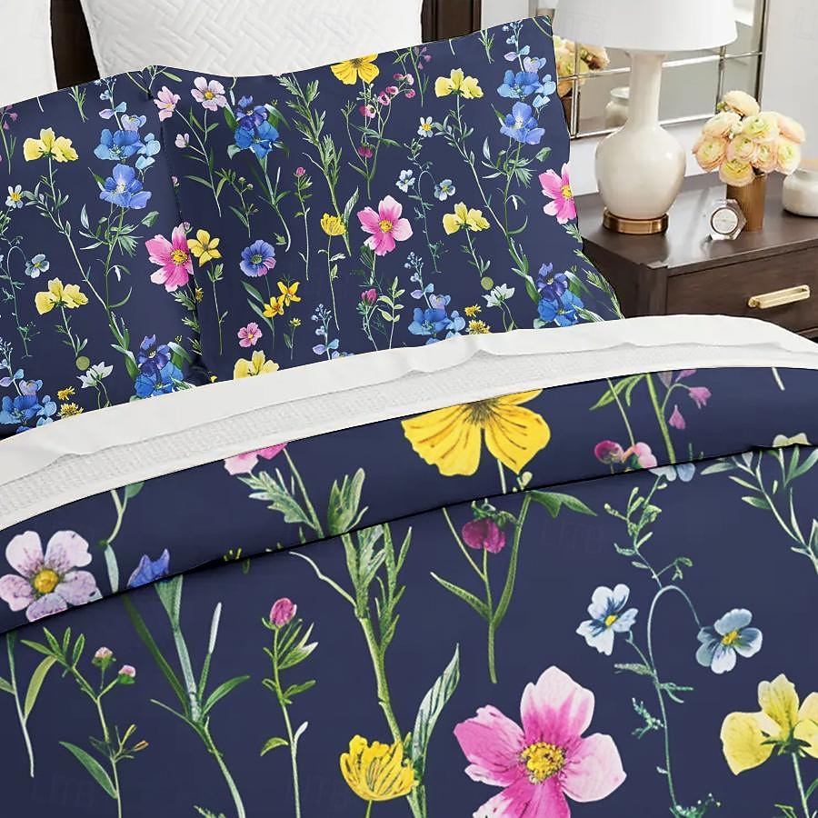 Planta flores capa de edredão conjunto de cama conjunto de 2 peças conjunto de 3 peças leve macio curto pelúcia engrossado feltro conjunto de cama quadrada de 2025 por $60.99 –P17