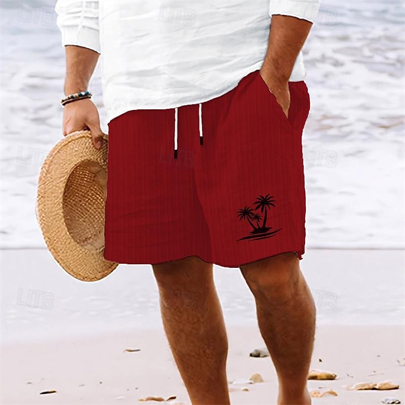 Per uomo Pantaloncini estivi Pantaloncini da spiaggia Pantaloncini casual Tasche A cordoncino Vita elastica Albero di cocco Comfort Traspirante Breve Per eventi Da mare Spiaggia Hawaiano Boho Bianco del 2026 a $20.99 –P9