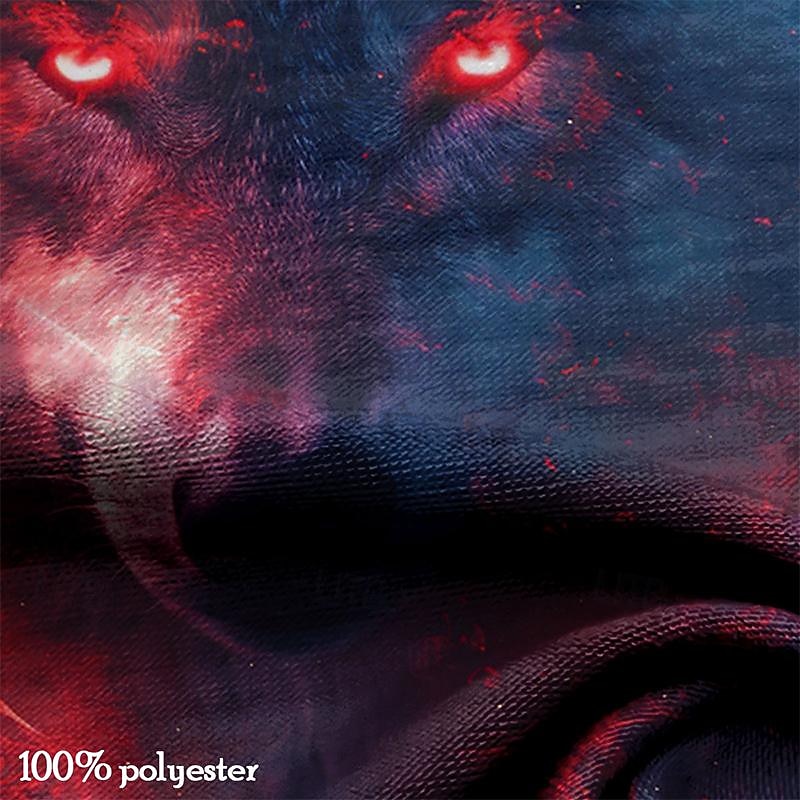 Herren Tiermotiv Wolf Flamme T Shirt Kurzarm T-Shirt 3D-Druck Rundhalsausschnitt Hemd Mode Designer Galaxis Straße Sport im Freien Schwarz 1 Schwarz 3 Schwarz 2 Sommer Frühling Bekleidung S M L XL 2025 - $17.99 –P5