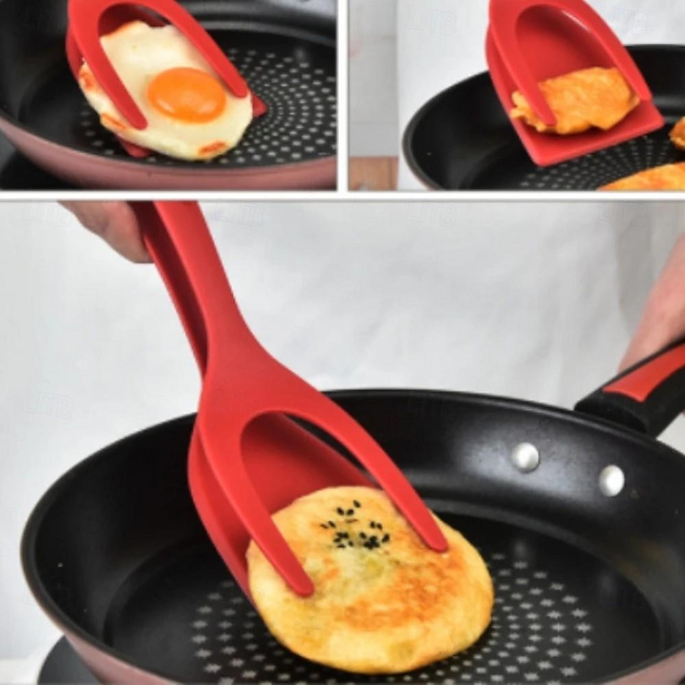 Accessori da cucina multifunzionali 2 in 1 set di gadget da cucina spatola per frittata spatola in silicone da cucina per toast pancake pinze per uova cocina cucina accessori da cucina del 2025 a $11.99 –P10