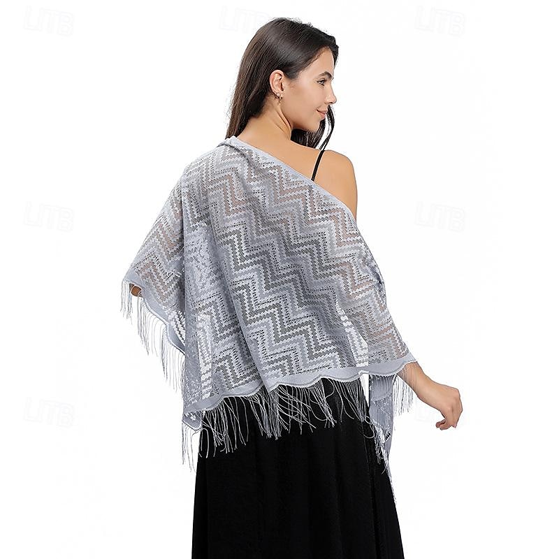 écharpe en dentelle ondulée robe de mariée robe de soirée châle en dentelle soirée dansante écharpe polyvalente pour femme de 2025 ? $19.49 –P14