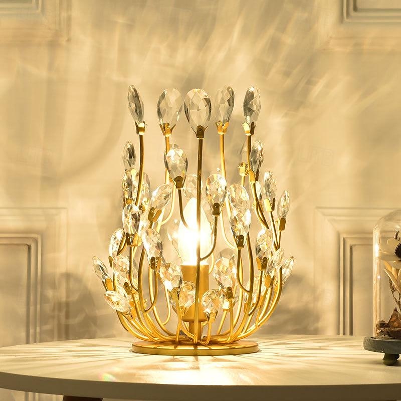 led stolní lampa 5w teplá bílá vintage design křišťálová stolní světla dekorativní ložnice kancelář 110-240v 2025 - $174.99 –P1