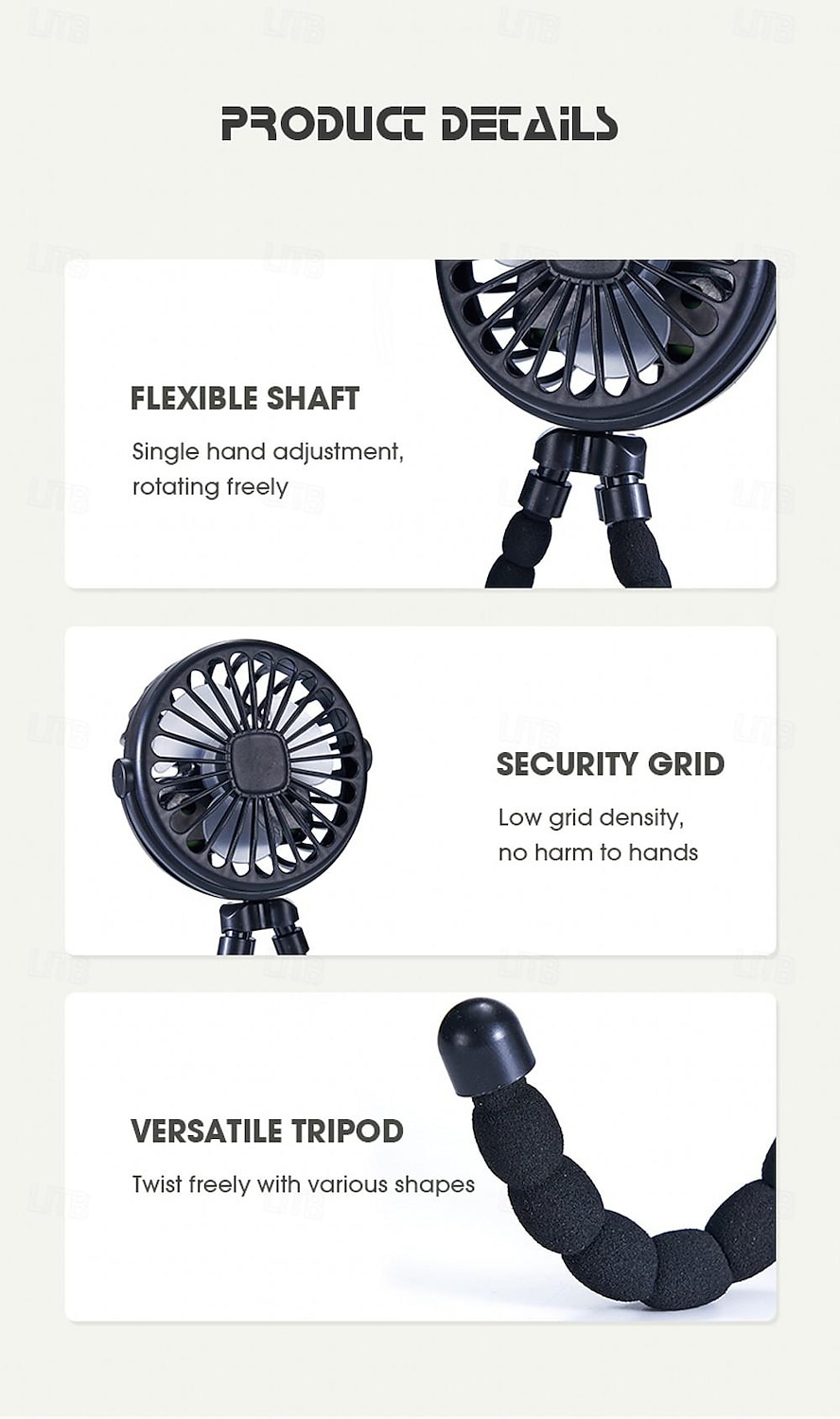 Octopus Fan Easy to Carry Multi-Functional Folding Office Desktop Outdoor Camping Stroller Handheld Fan Baby Stroller Fan Hand Held Bicycle Portable FanVentilator Silent Outdoor Cooler Neck Fan 2025 - $15.49 –P16