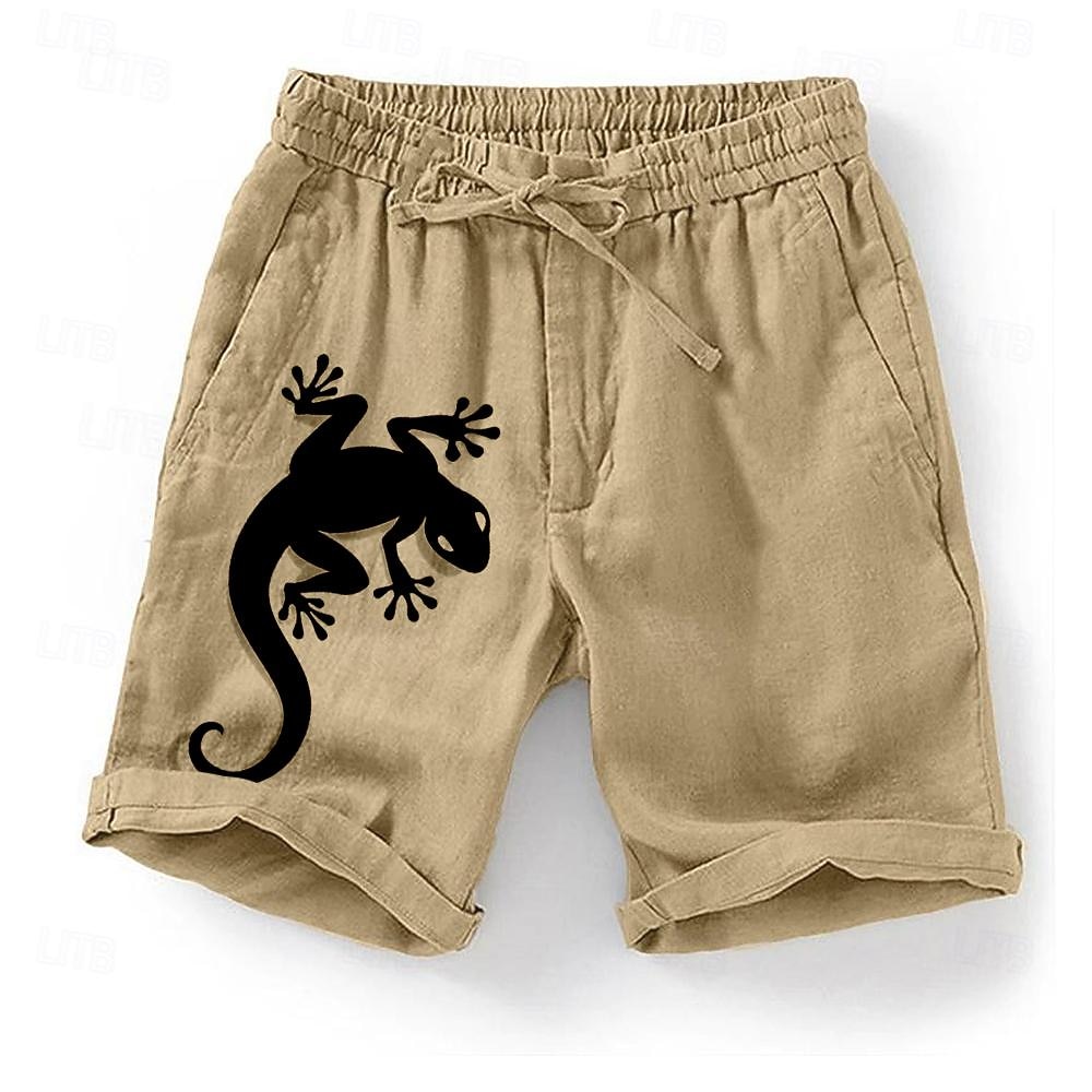 Homens Gráfico Animal Lagarto Calção Shorts de verão Shorts casuais Cintura Média Moda Roupa de rua Designer Casual Diário Feriado Com Cordão Bolsos Cintura elástica Designer Roupa de 2026 por $25.99 –P5