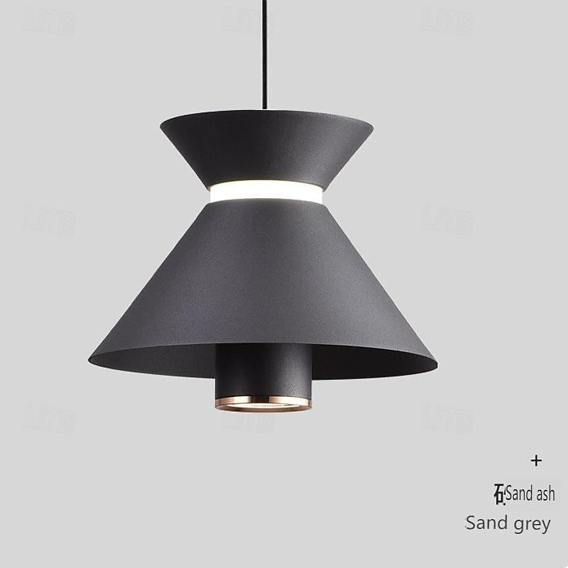 led pendellampe kjøkkenøy pendellampe 1-lys 15 cm enkelt design metallmalte overflater moderne nordisk stil soverom spisestue 110-240v 2025 - $168.99 –P14