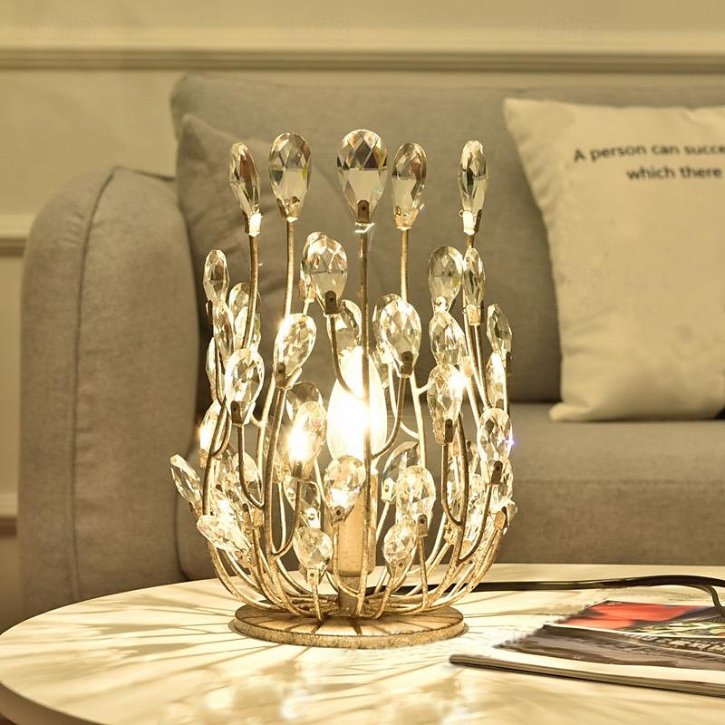 led stolní lampa 5w teplá bílá vintage design křišťálová stolní světla dekorativní ložnice kancelář 110-240v 2025 - $174.99 –P2