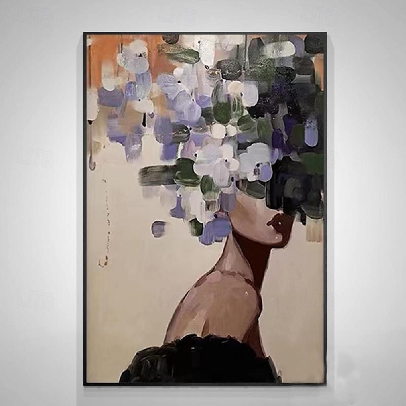 groot gezichtsloos portret schilderij handgeschilderde abstracte dame schilderij handgeschilderde vrouw gezicht kunstwerk handgemaakte muurkunst figuratieve canvas kunst schilderij ingelijste vrouw 2025 - $102.99 –P1