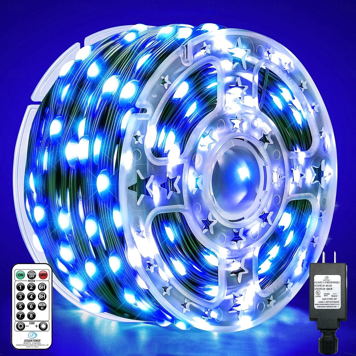 2025年 100M フレキシブルLEDライトストリップ ストリングライト クリスマスストリングライト 1000 LED 2835 SMD 温白色 マルチカラー ネットホワイト クリエイティブストリングライト ホリデーライト パーティー ホリデー ウェディング 31 V コレクション – $77.99 –P16
